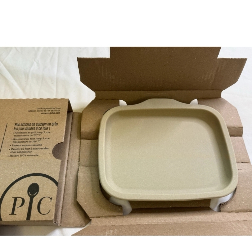 Pampered Chef Small Stone Bar Pan 100256 Toaster Oven Microwave Air Fryer NIB
